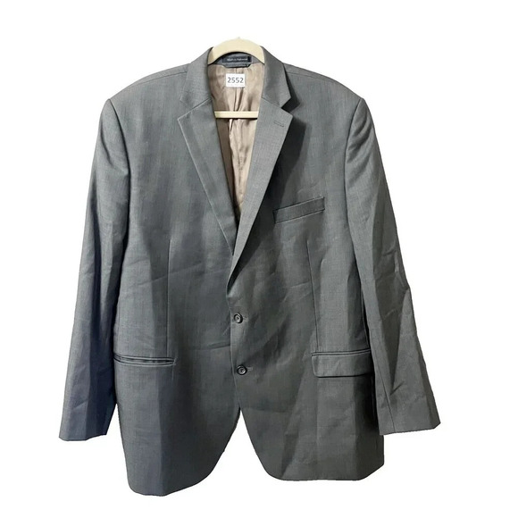 Lauren Ralph Lauren Men 52 Gray Brown Blazer Single Breasted Notch Lapel Pocket - Picture 1 of 10